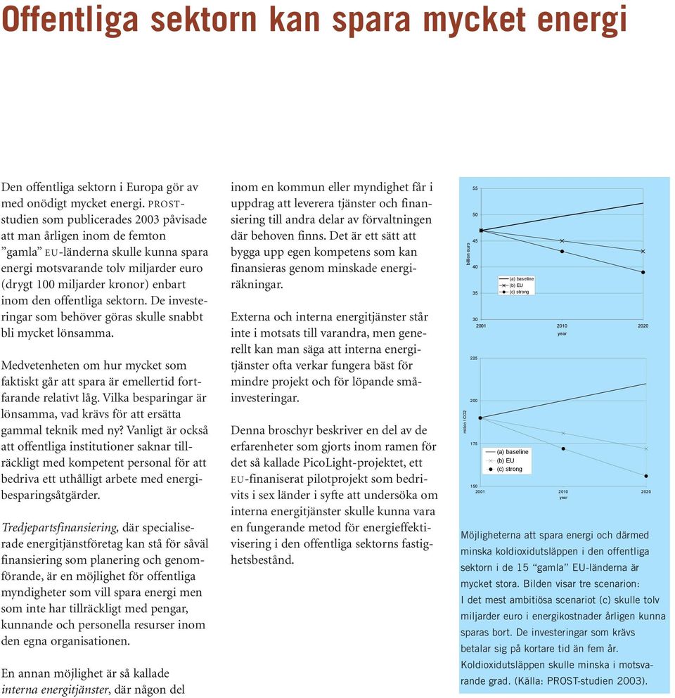 offentliga sektorn. De investeringar som behöver göras skulle snabbt bli mycket lönsamma. Medvetenheten om hur mycket som faktiskt går att spara är emellertid fortfarande relativt låg.