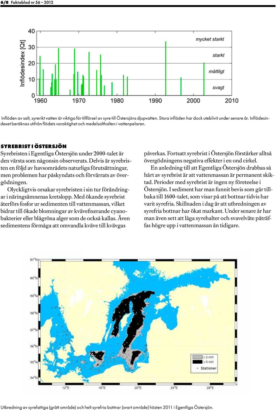 SYREBRIST I ÖSTERSJÖN Syrebristen i Egentliga Östersjön under 2000-talet är den värsta som någonsin observerats.