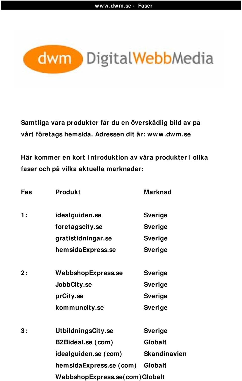 se Sverige foretagscity.se Sverige gratistidningar.se Sverige hemsidaexpress.se Sverige 2: WebbshopExpress.se Sverige JobbCity.