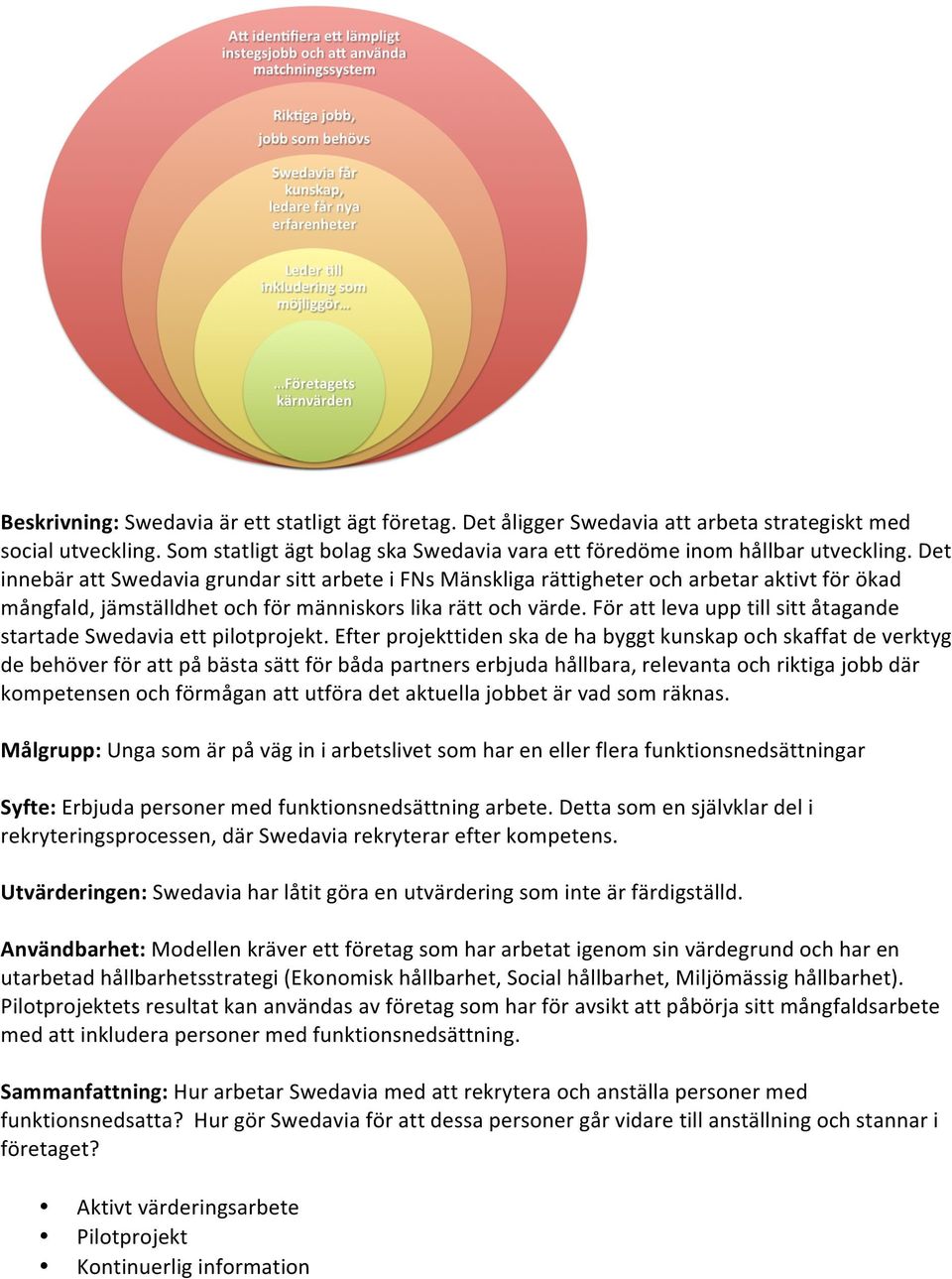 För att leva upp till sitt åtagande startade Swedavia ett pilotprojekt.