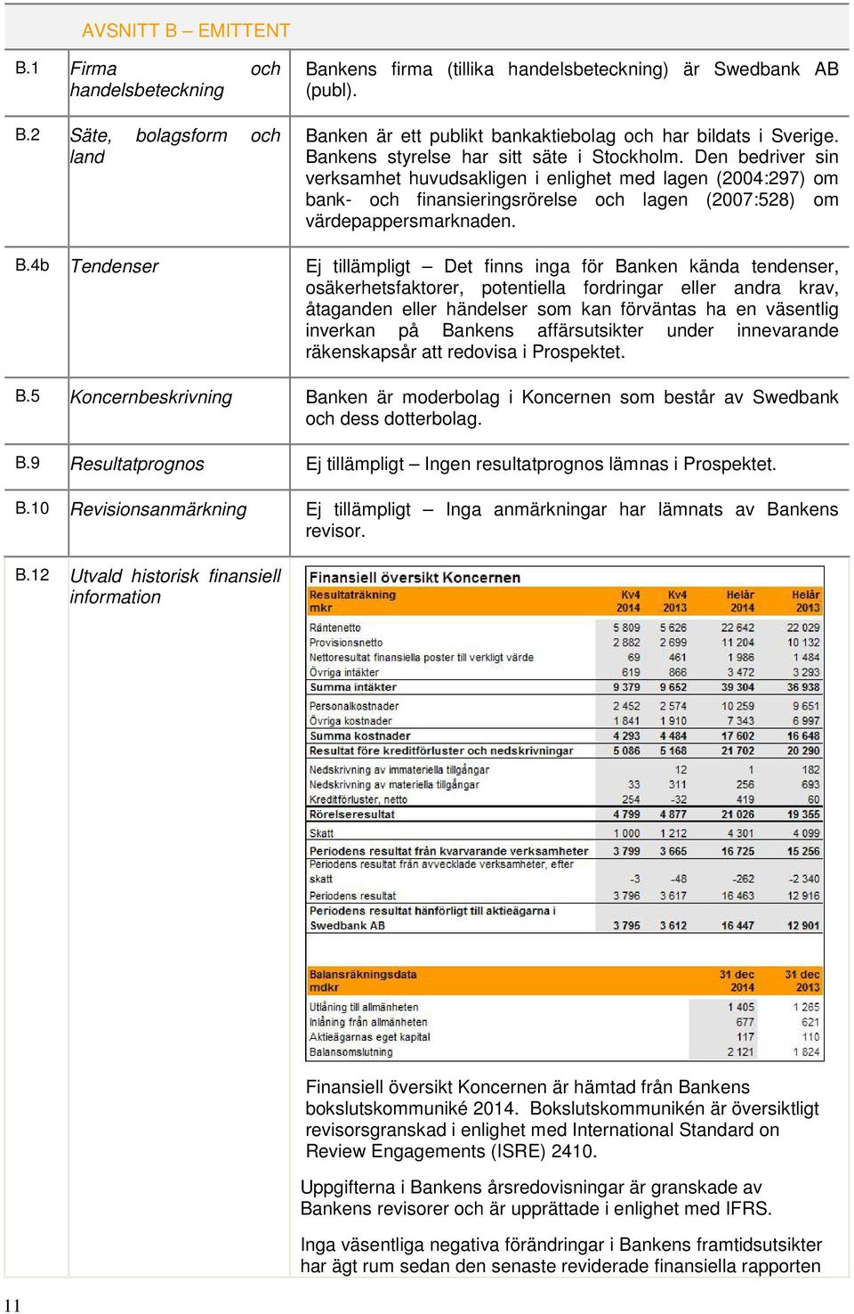 Den bedriver sin verksamhet huvudsakligen i enlighet med lagen (2004:297) om bank- och finansieringsrörelse och lagen (2007:528) om värdepappersmarknaden. B.