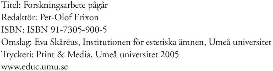 Institutionen för estetiska ämnen, Umeå universitet