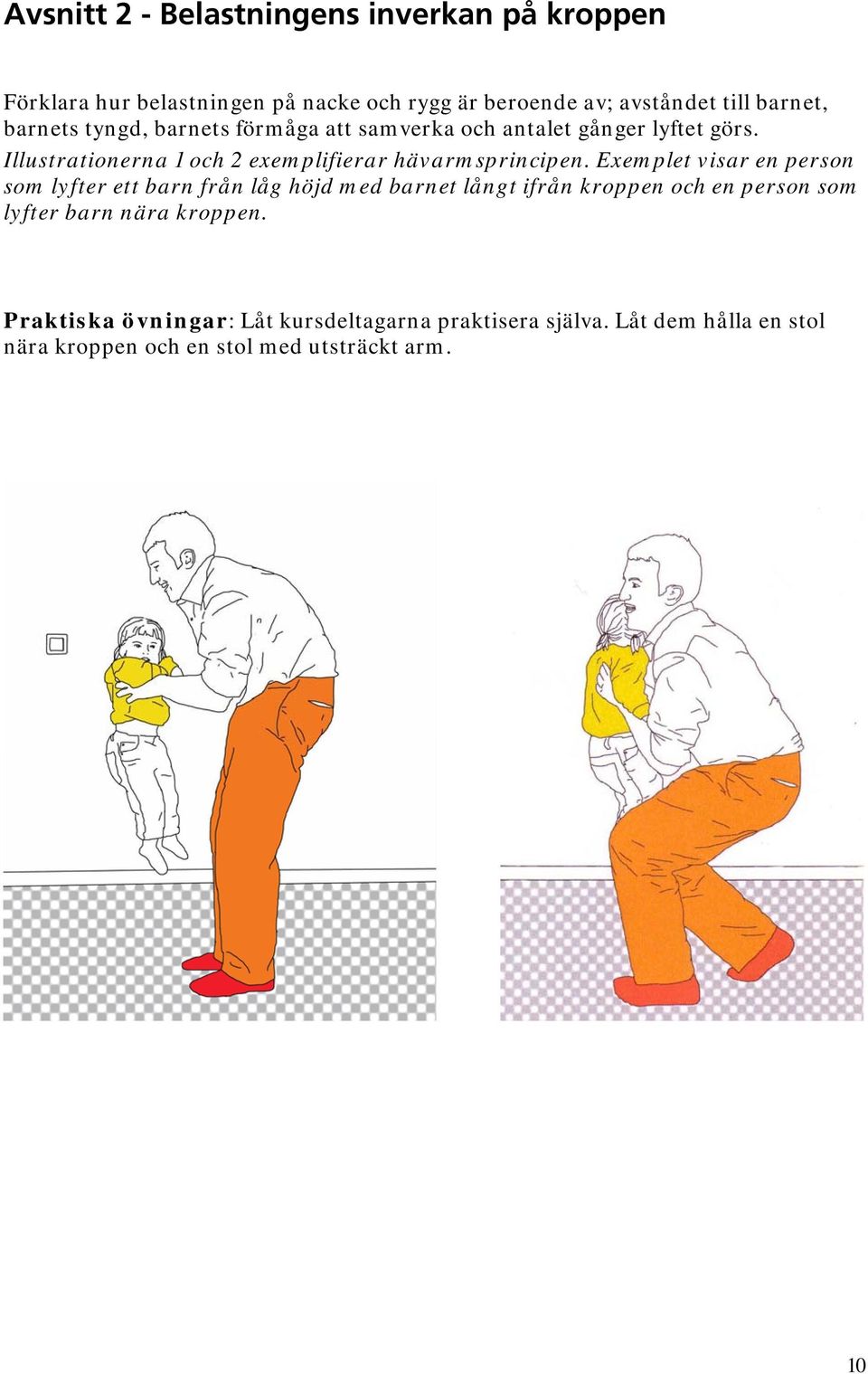 Illustrationerna 1 och 2 exemplifierar hävarmsprincipen.