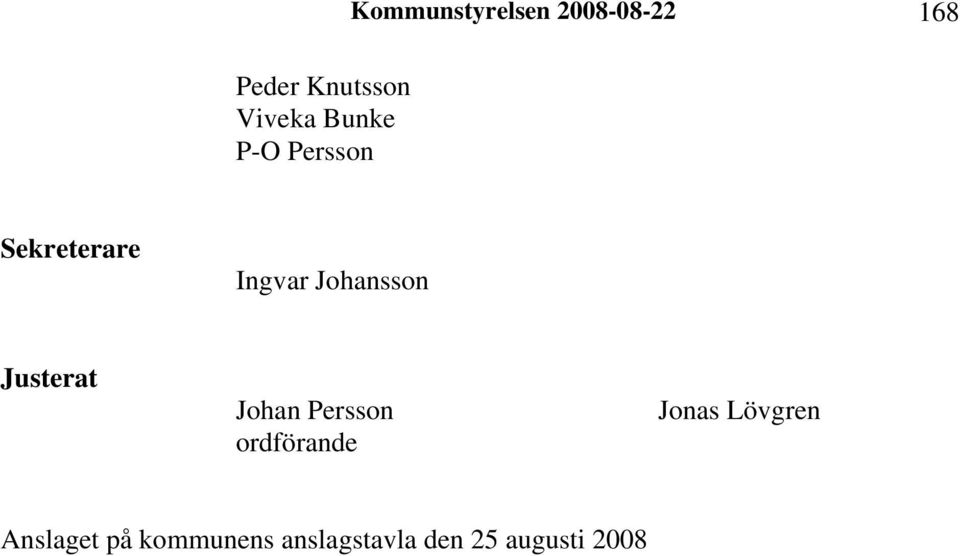 Johansson Justerat Johan Persson ordförande Jonas