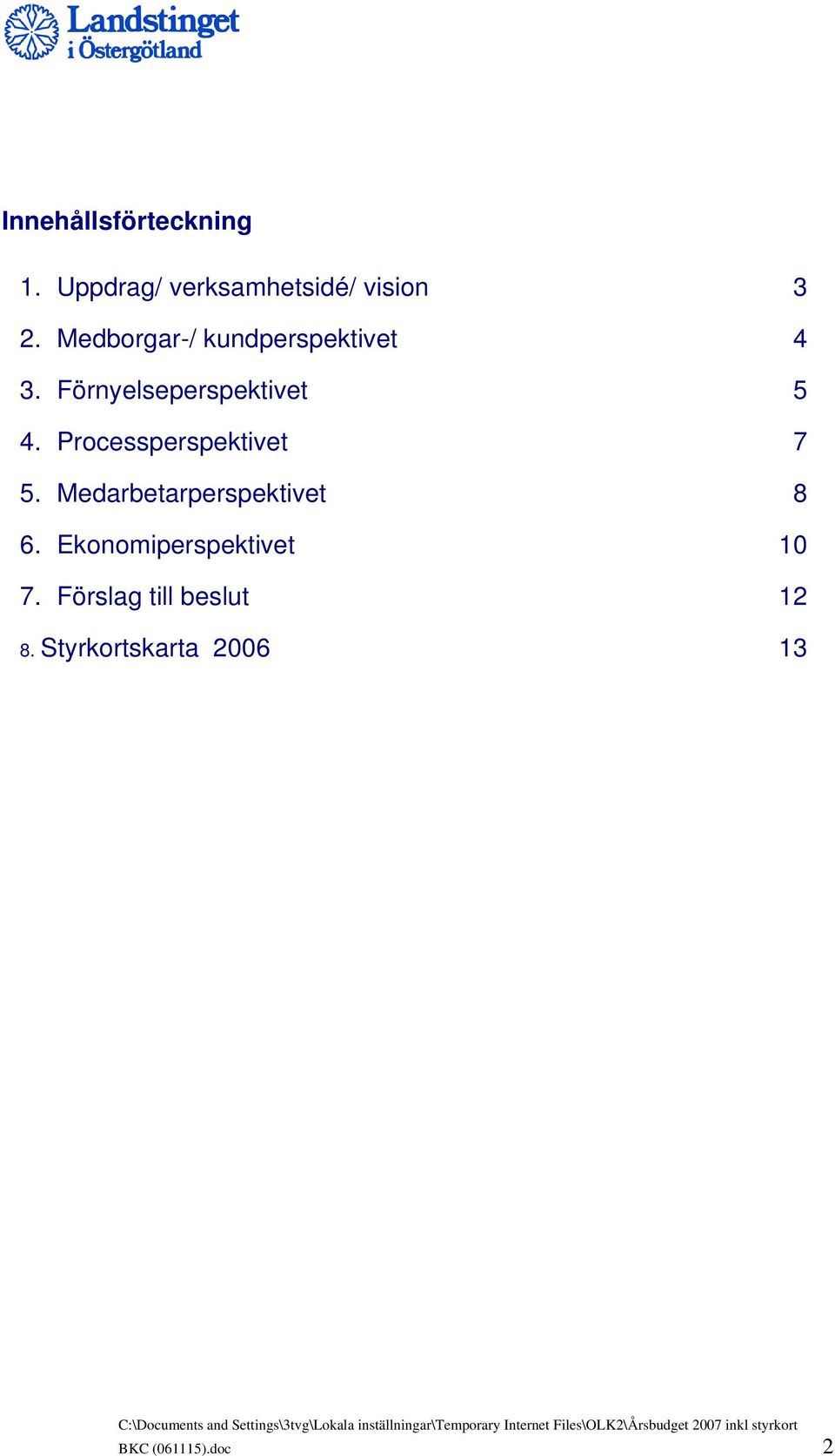 Processperspektivet 7 5. Medarbetarperspektivet 8 6.