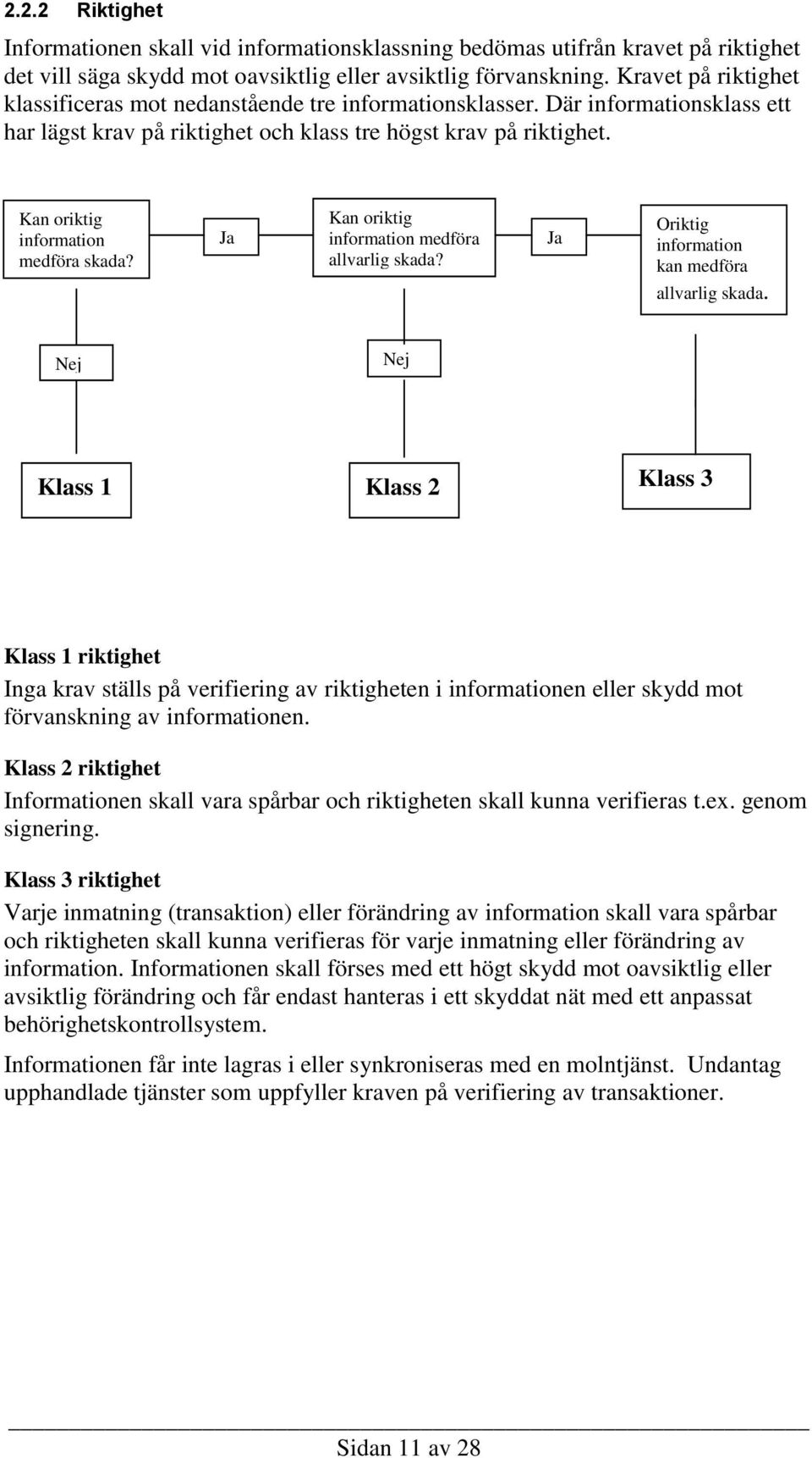 Kan oriktig information medföra skada? Ja Kan oriktig information medföra allvarlig skada? Ja Oriktig information kan medföra allvarlig skada.