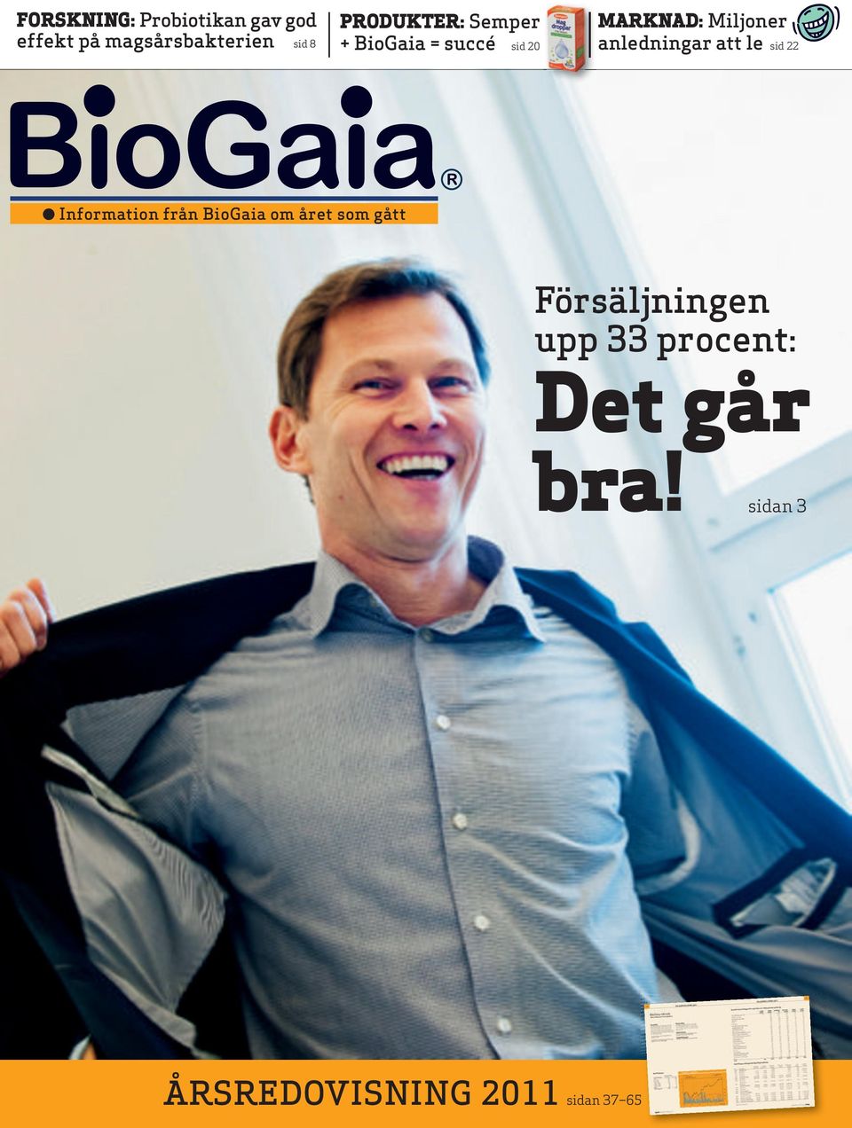 anledningar att le sid 22 Information från BioGaia om året som