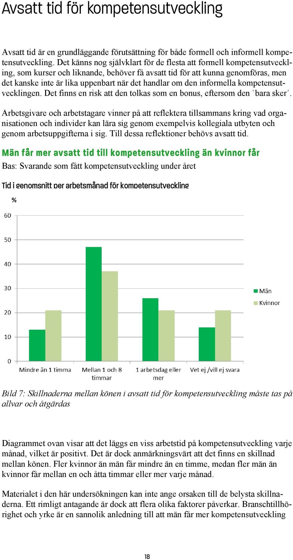 om den informella kompetensutvecklingen. Det finns en risk att den tolkas som en bonus, eftersom den `bara sker.