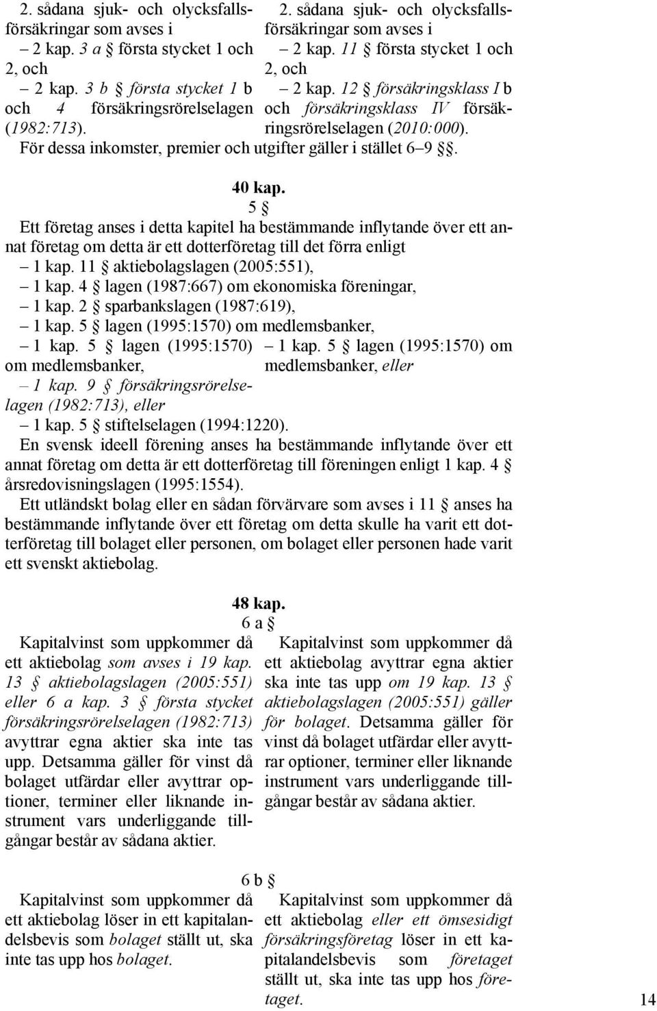 5 Ett företag anses i detta kapitel ha bestämmande inflytande över ett annat företag om detta är ett dotterföretag till det förra enligt 1 kap. 11 aktiebolagslagen (2005:551), 1 kap.