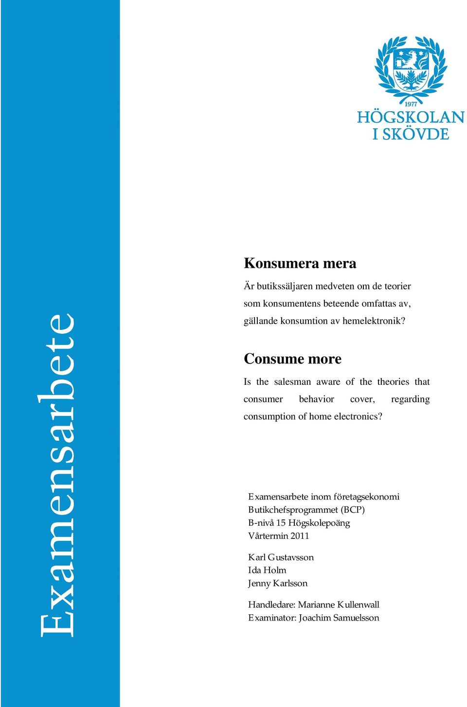 Consume more Is the salesman aware of the theories that consumer behavior cover, regarding consumption of home