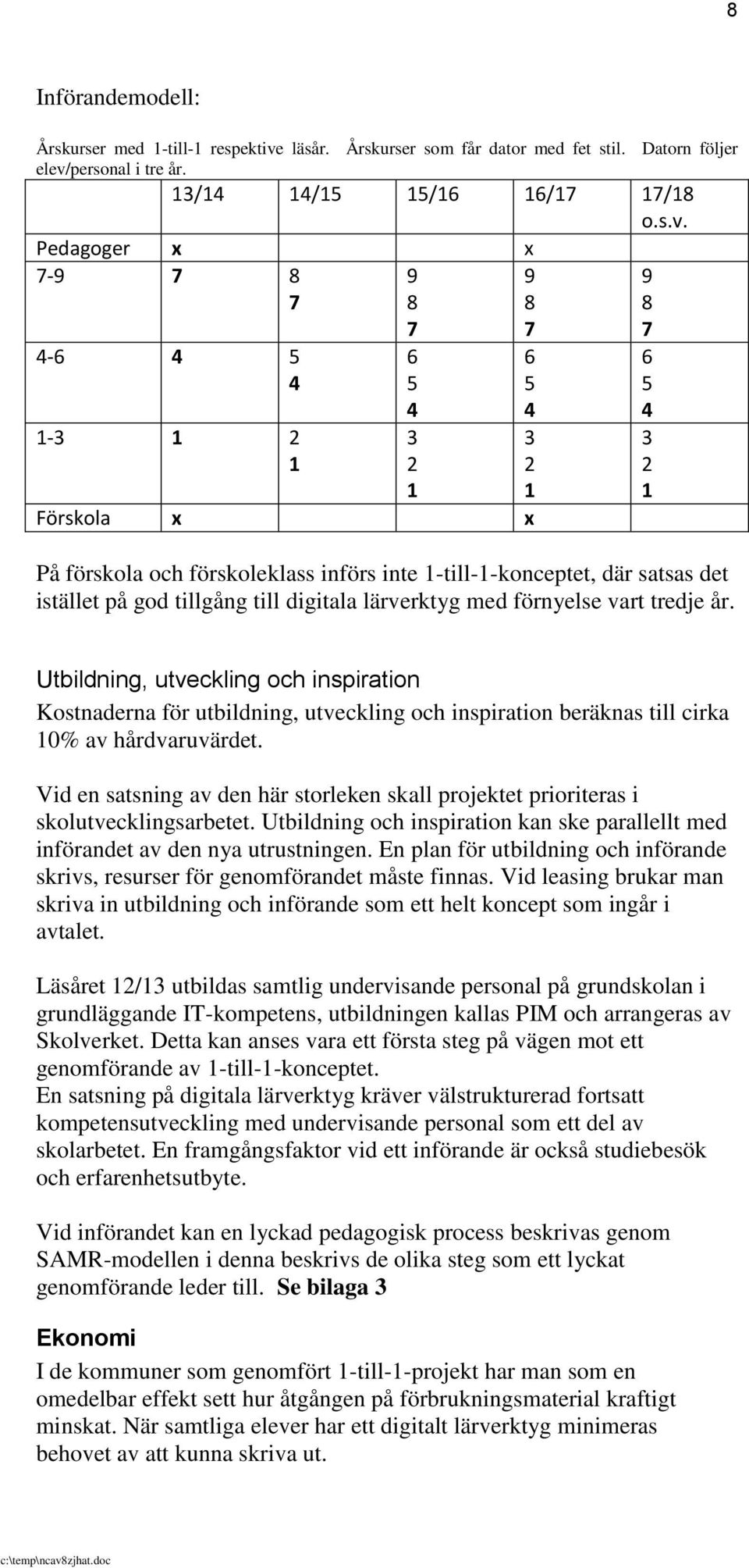 personal i tre år. 13/14 14/15 15/16 16/17 17/18 o.s.v.