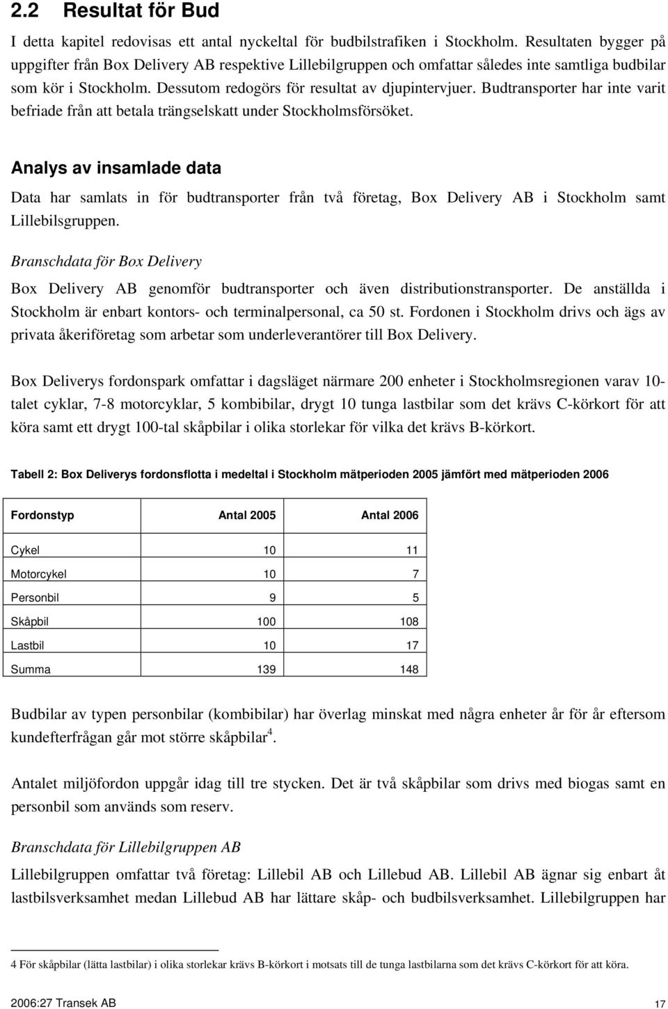 Budtransporter har inte varit befriade från att betala trängselskatt under Stockholmsförsöket.