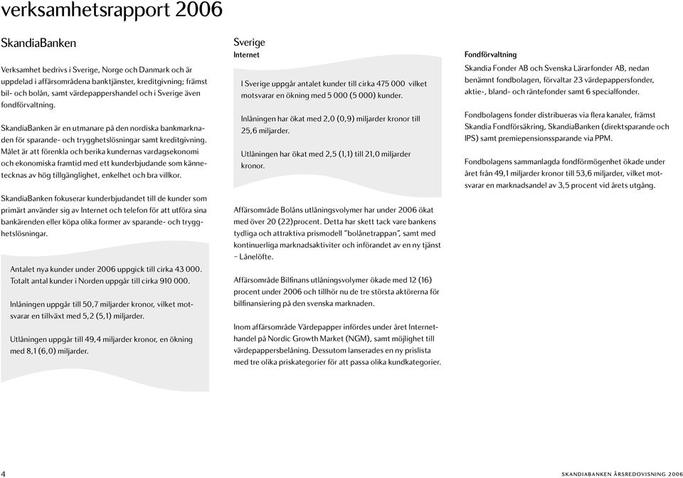 Målet är att förenkla och berika kundernas vardagsekonomi och ekonomiska framtid med ett kunderbjudande som kännetecknas av hög tillgänglighet, enkelhet och bra villkor.