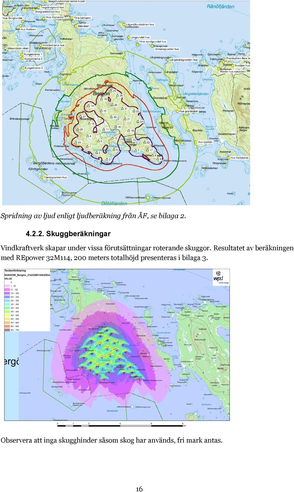 roterande skuggor.