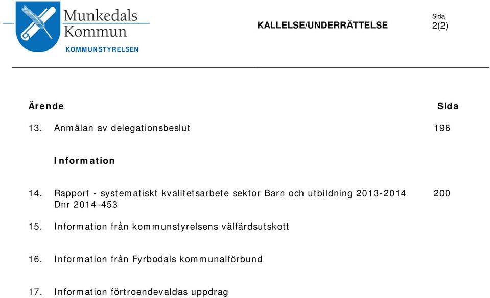 Rapport - systematiskt kvalitetsarbete sektor Barn och utbildning 2013-2014 Dnr