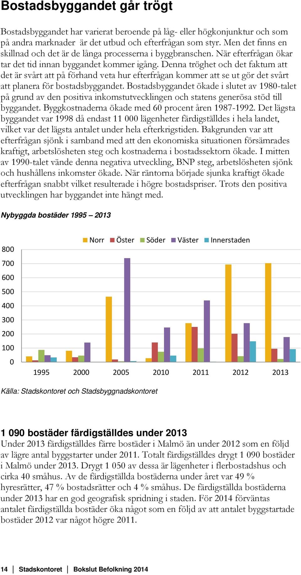 Denna tröghet och det faktum att det är svårt att på förhand veta hur efterfrågan kommer att se ut gör det svårt att planera för bostadsbyggandet.