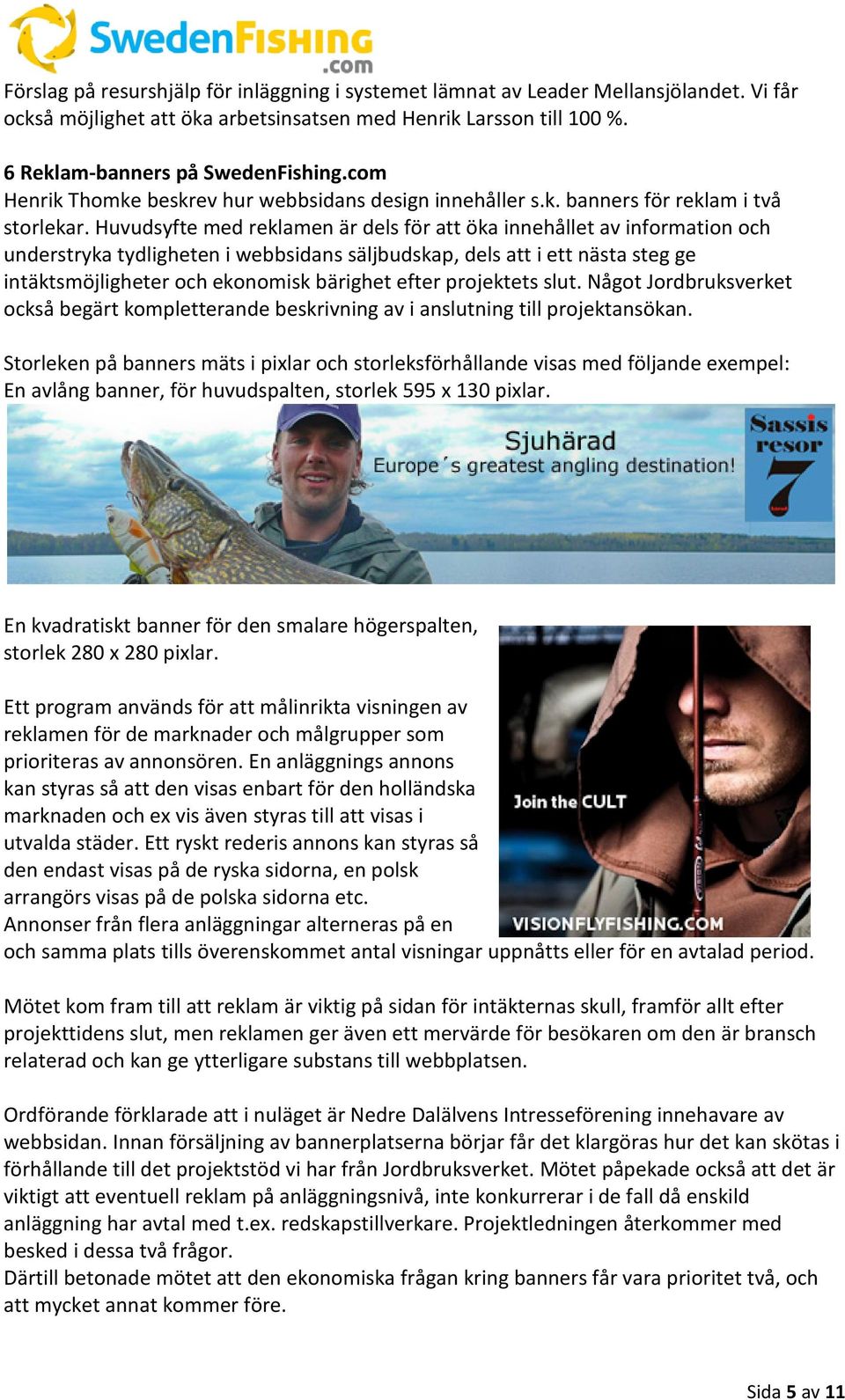 Huvudsyfte med reklamen är dels för att öka innehållet av information och understryka tydligheten i webbsidans säljbudskap, dels att i ett nästa steg ge intäktsmöjligheter och ekonomisk bärighet