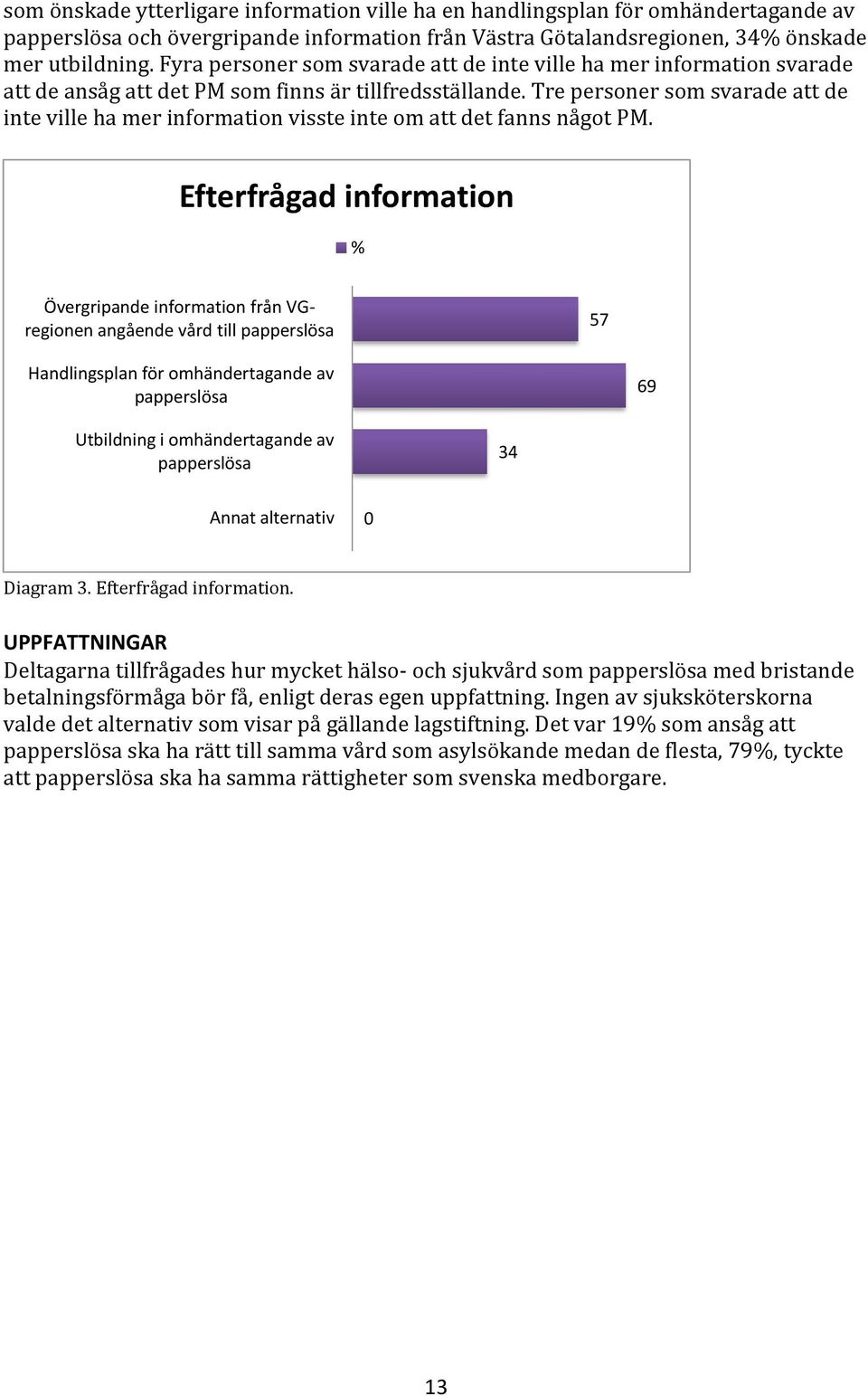 Tre personer som svarade att de inte ville ha mer information visste inte om att det fanns något PM.