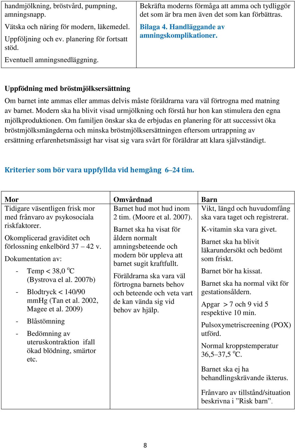 Uppfödning med bröstmjölksersättning Om barnet inte ammas eller ammas delvis måste föräldrarna vara väl förtrogna med matning av barnet.