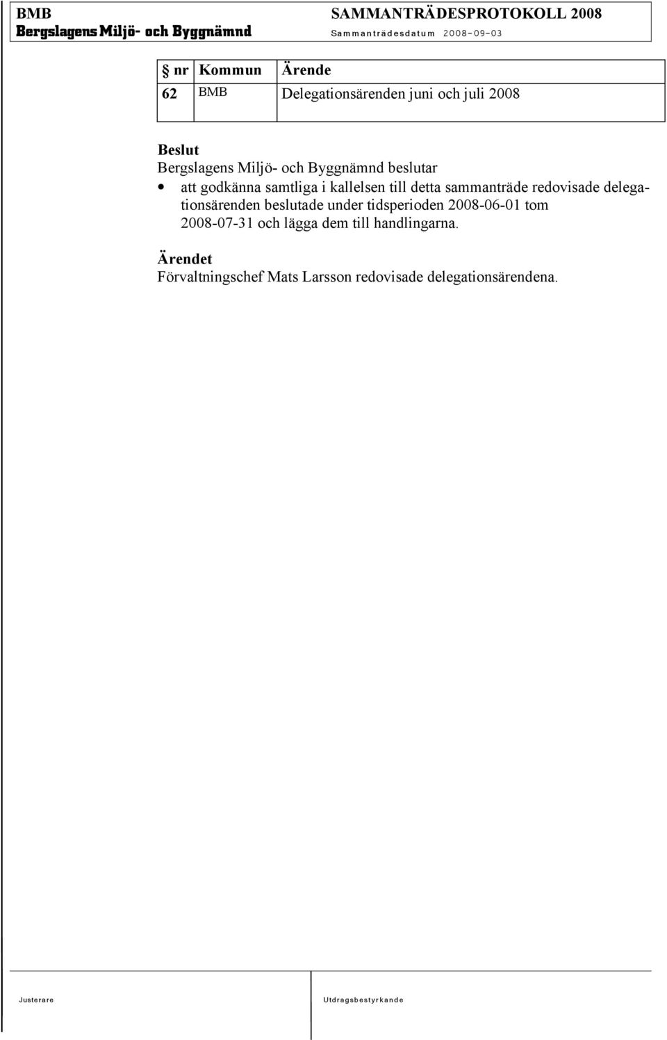 delegationsärenden beslutade under tidsperioden 2008-06-01 tom 2008-07-31 och