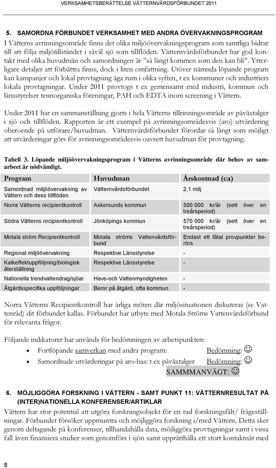 Utöver nämnda löpande program kan kampanjer och lokal provtagning äga rum i olika syften, t ex kommuner och industriers lokala provtagningar.