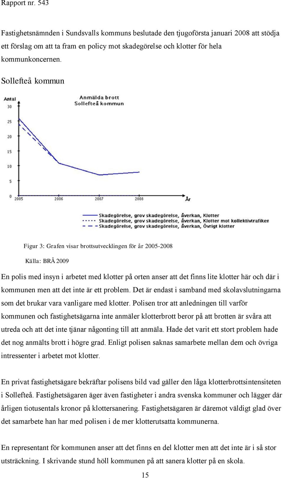 men att det inte är ett problem. Det är endast i samband med skolavslutningarna som det brukar vara vanligare med klotter.