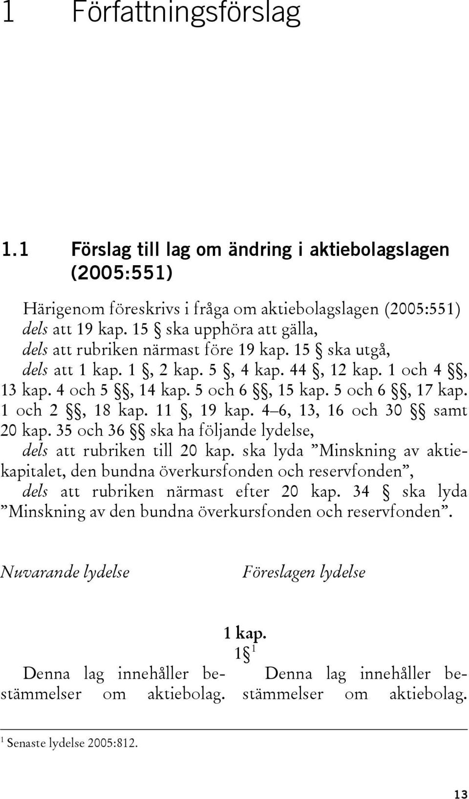 1 och 2, 18 kap. 11, 19 kap. 4 6, 13, 16 och 30 samt 20 kap. 35 och 36 ska ha följande lydelse, dels att rubriken till 20 kap.