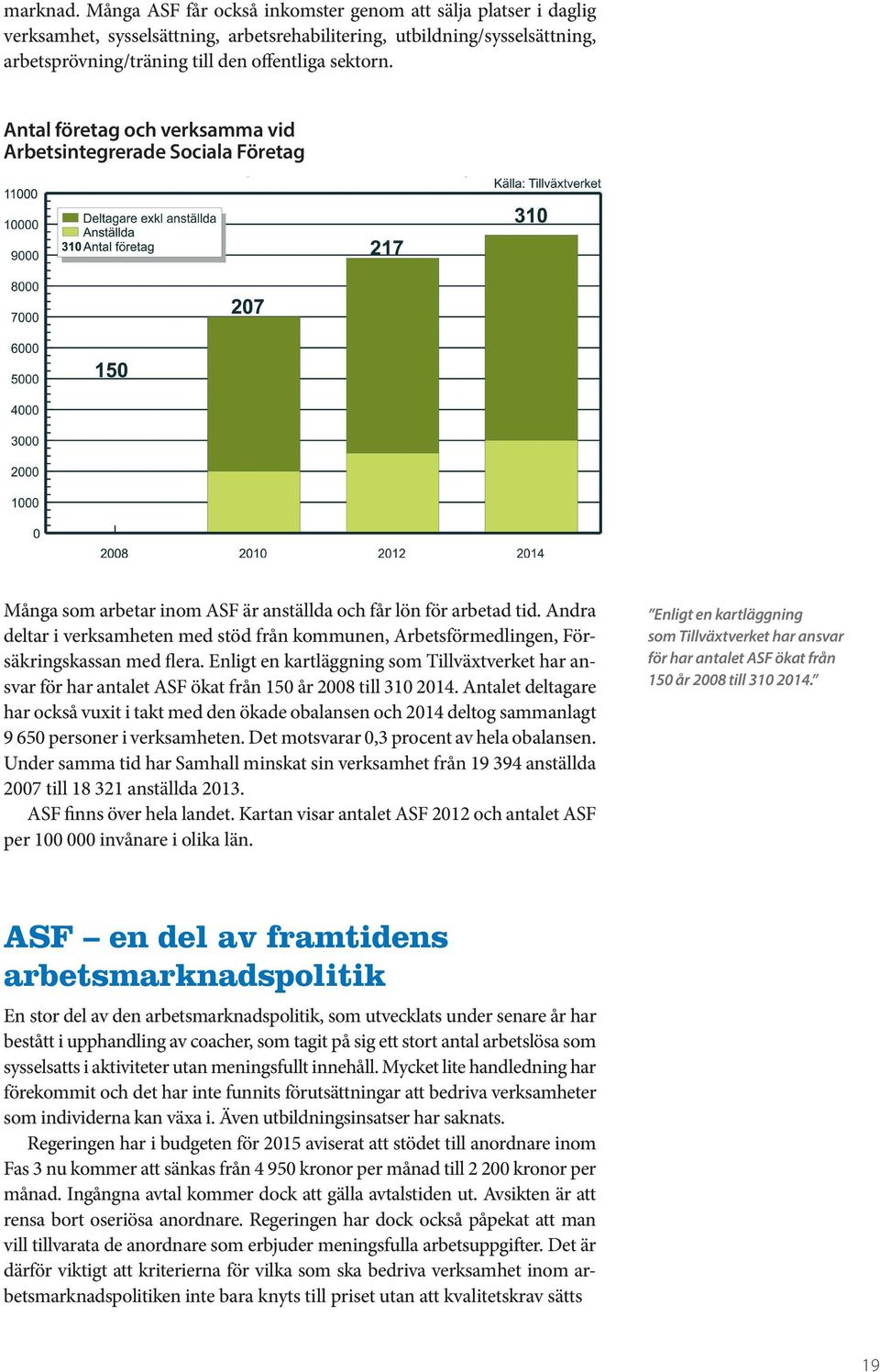 Andra deltar i verksamheten med stöd från kommunen, Arbetsförmedlingen, Försäkringskassan med flera.