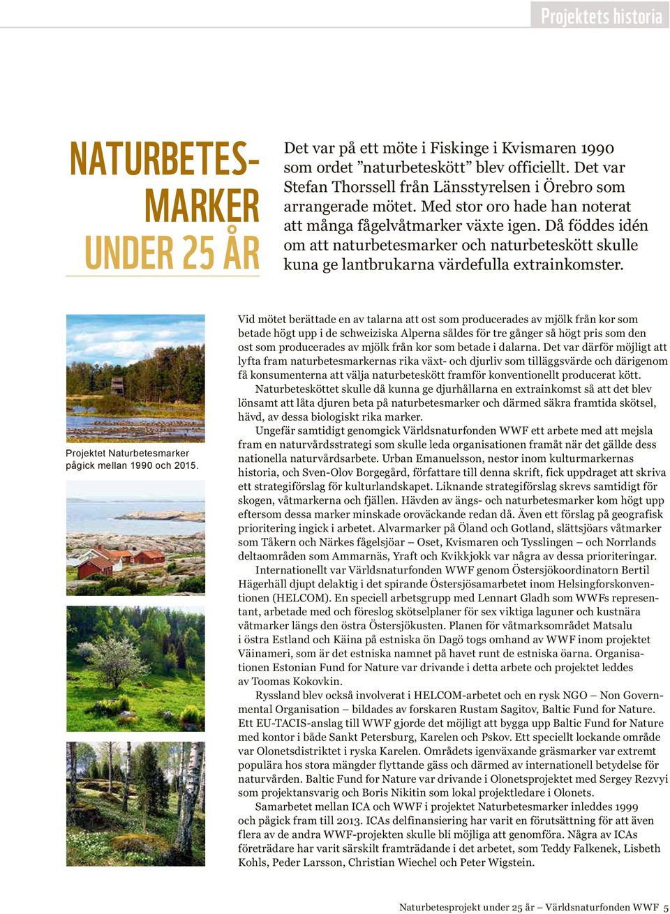 Då föddes idén om att naturbetesmarker och naturbeteskött skulle kuna ge lantbrukarna värdefulla extrainkomster. Projektet Naturbetesmarker pågick mellan 1990 och 2015.