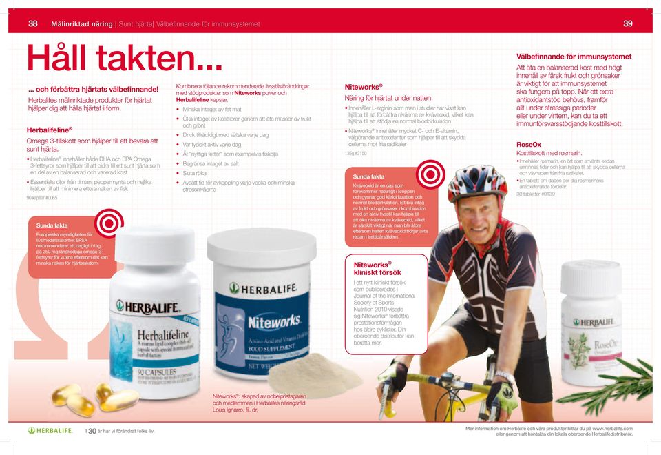 Herbalifeline innehåller både DHA och EPA Omega 3-fettsyror som hjälper till att bidra till ett sunt hjärta som en del av en balanserad och varierad kost Essentiella oljor från timjan, pepparmynta