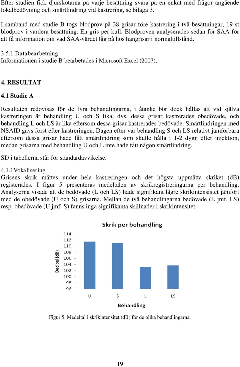 Blodproven analyserades sedan för SAA för att få information om vad SAA-värdet låg på hos hangrisar i normaltillstånd. 3.5.