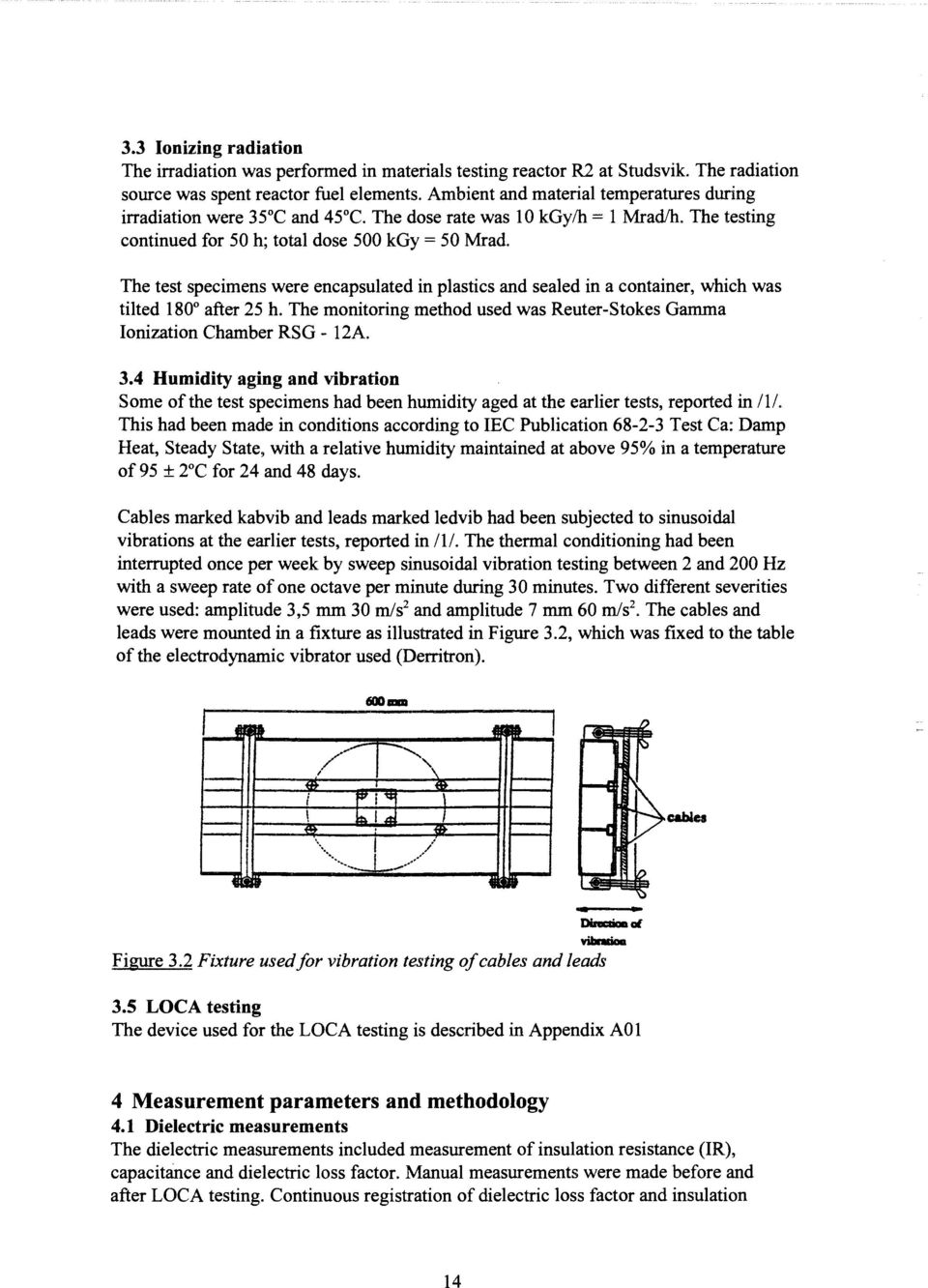 The test specimens were encapsulated in plastics and sealed in a container, which was tilted 18 after 25 h. The monitoring method used was Reuter-Stokes Gamma Ionization Chamber RSG- 12A. 3.