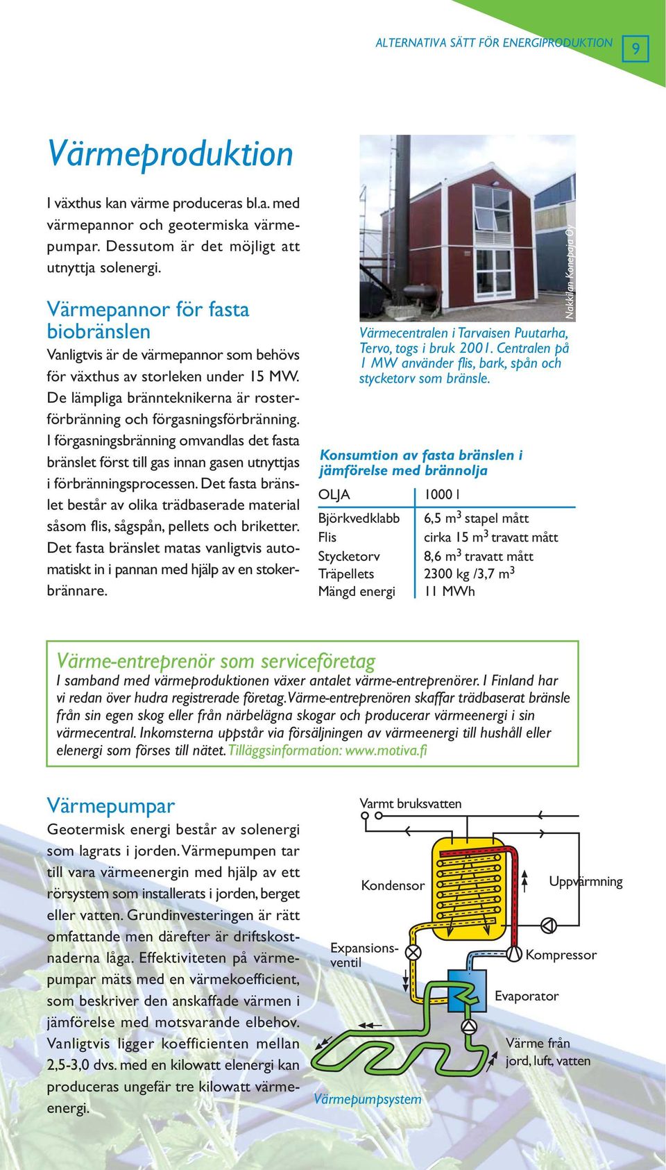 Konsumtion av fasta bränslen i jämförelse med brännolja OLJA 1000 l Björkvedklabb 6,5 m 3 stapel mått Flis cirka 15 m 3 travatt mått Stycketorv 8,6 m 3 travatt mått Träpellets 2300 kg /3,7 m 3 Mängd