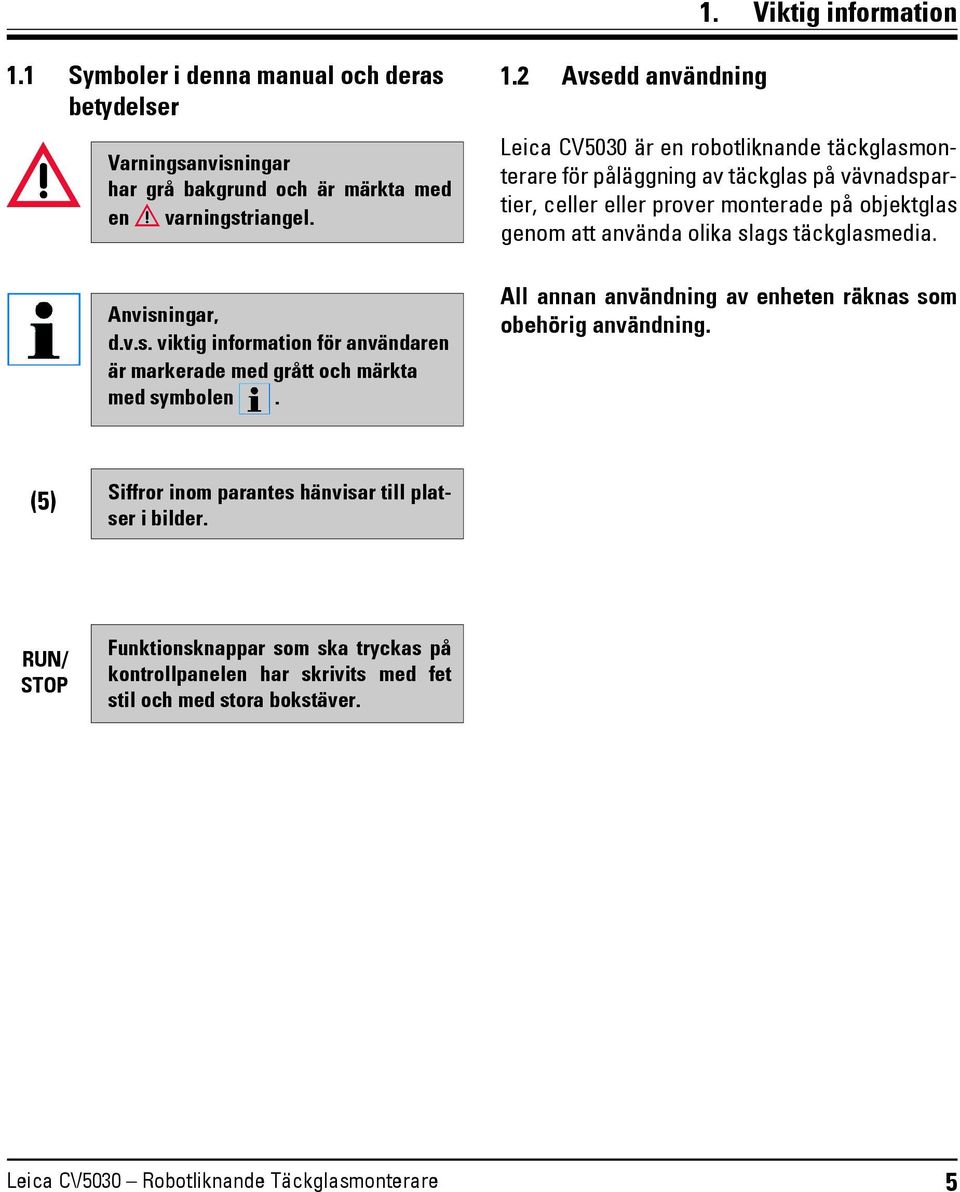 olika slags täckglasmedia. All annan användning av enheten räknas som obehörig användning. (5) Siffror inom parantes hänvisar till platser i bilder.