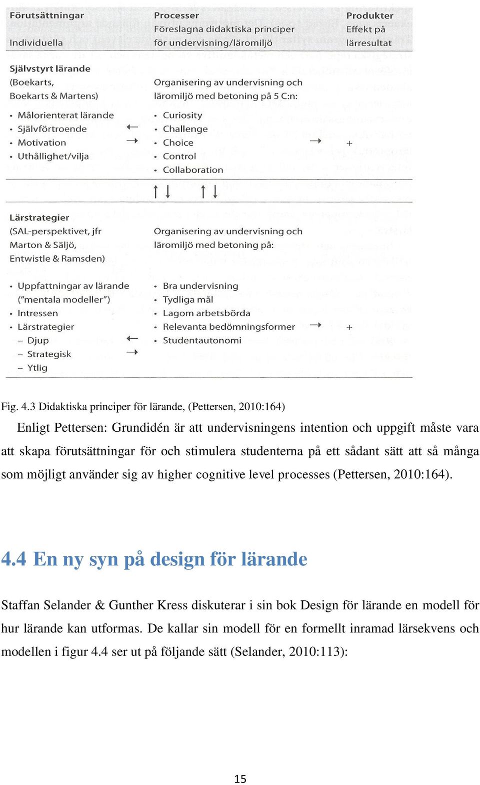 skapa förutsättningar för och stimulera studenterna på ett sådant sätt att så många som möjligt använder sig av higher cognitive level processes