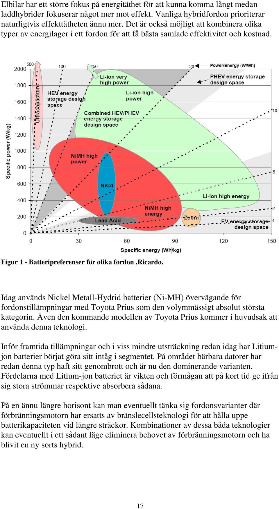 Idag används Nickel Metall-Hydrid batterier (Ni-MH) övervägande för fordonstillämpningar med Toyota Prius som den volymmässigt absolut största kategorin.