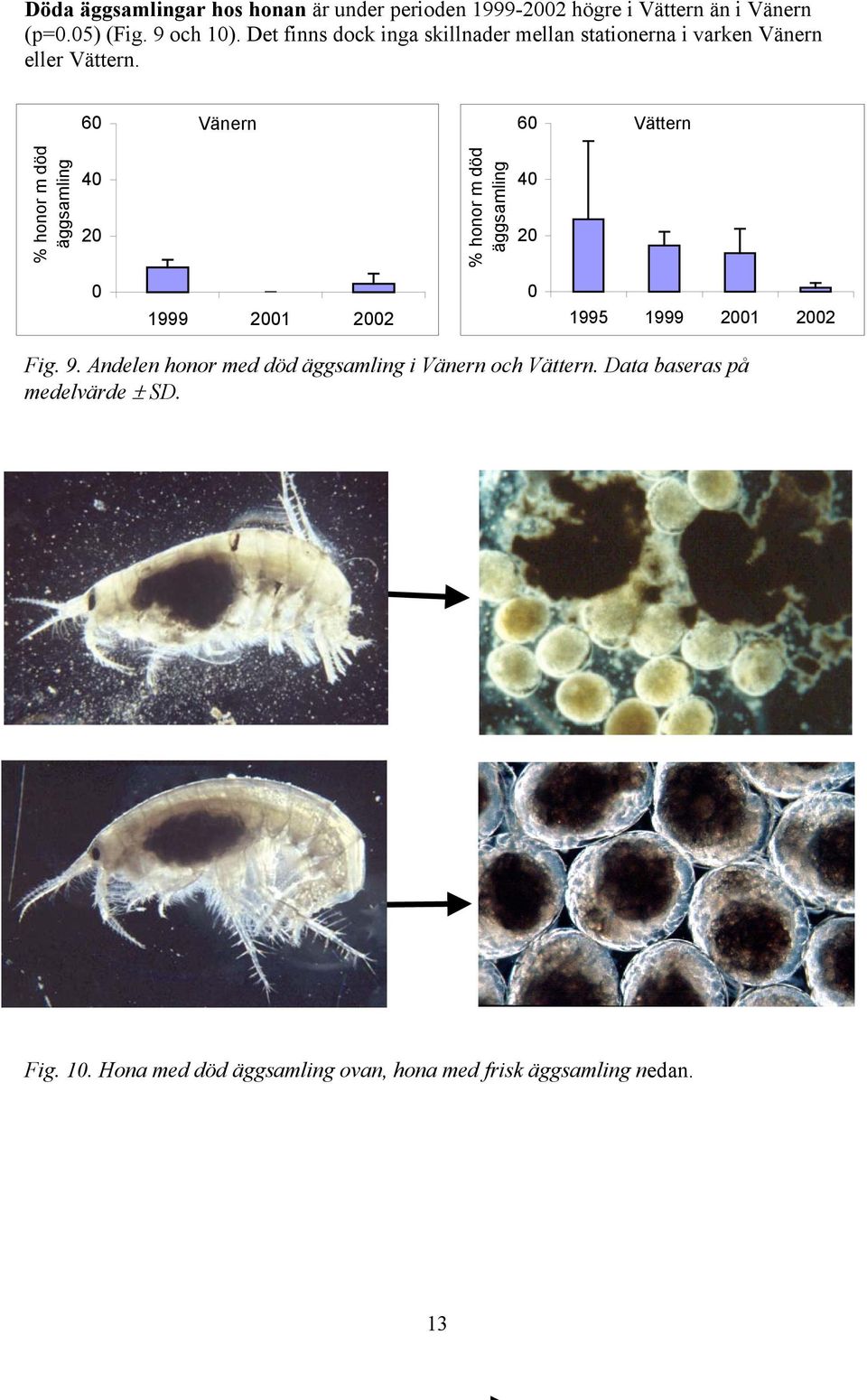 6 Vänern 6 ern % honor m död äggsamling 4 2 % honor m död äggsamling 4 2 1999 21 22 1995 1999 21 22 Fig. 9.