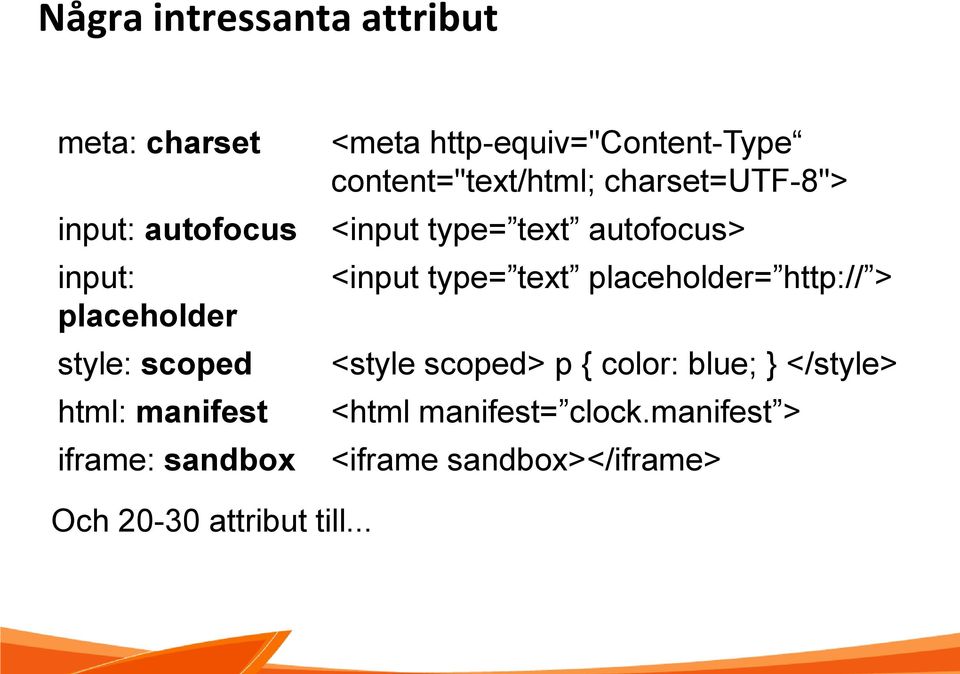 <input type= text autofocus> <input type= text placeholder= http:// > <style scoped> p { color: