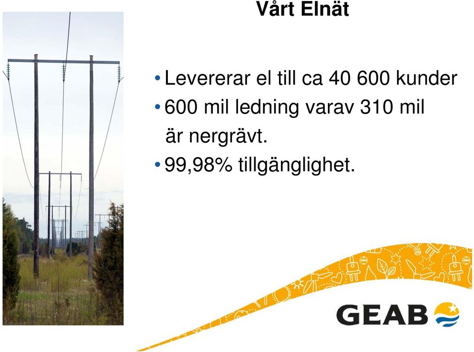 mil ledning varav 310 mil