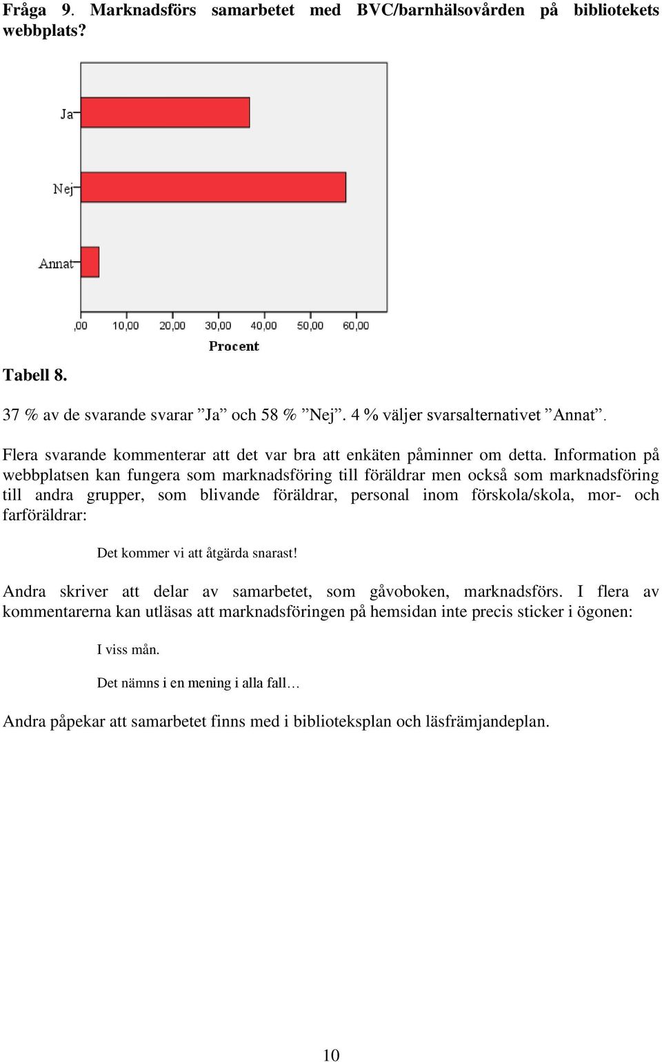 Information på webbplatsen kan fungera som marknadsföring till föräldrar men också som marknadsföring till andra grupper, som blivande föräldrar, personal inom förskola/skola, mor- och