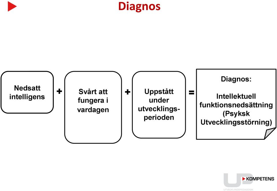 utvecklingsperioden Diagnos: Intellektuell