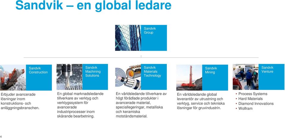 En global marknadsledande tillverkare av verktyg och verktygssystem för avancerade industriprocesser inom skärande bearbetning.