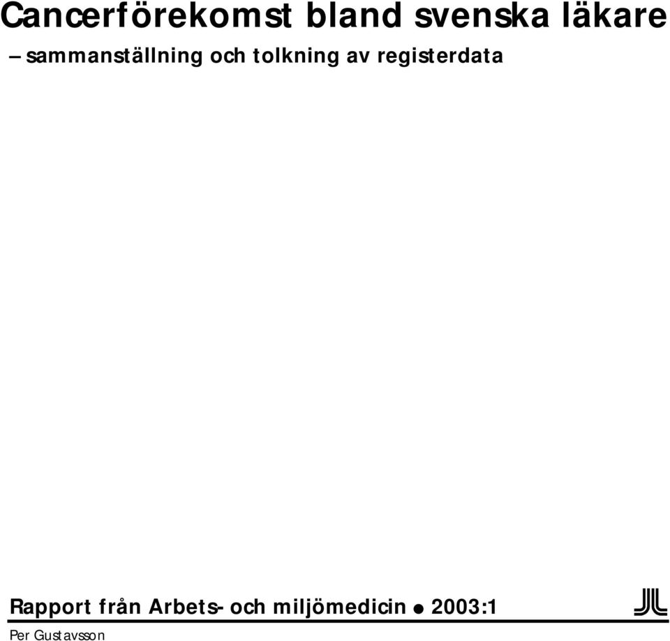 av registerdata Rapport från