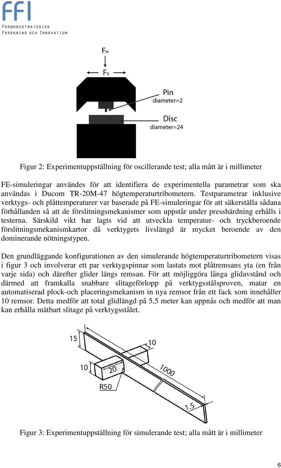 Testparametrar inklusive verktygs- och plåttemperaturer var baserade på FE-simuleringar för att säkerställa sådana förhållanden så att de förslitningsmekanismer som uppstår under presshärdning