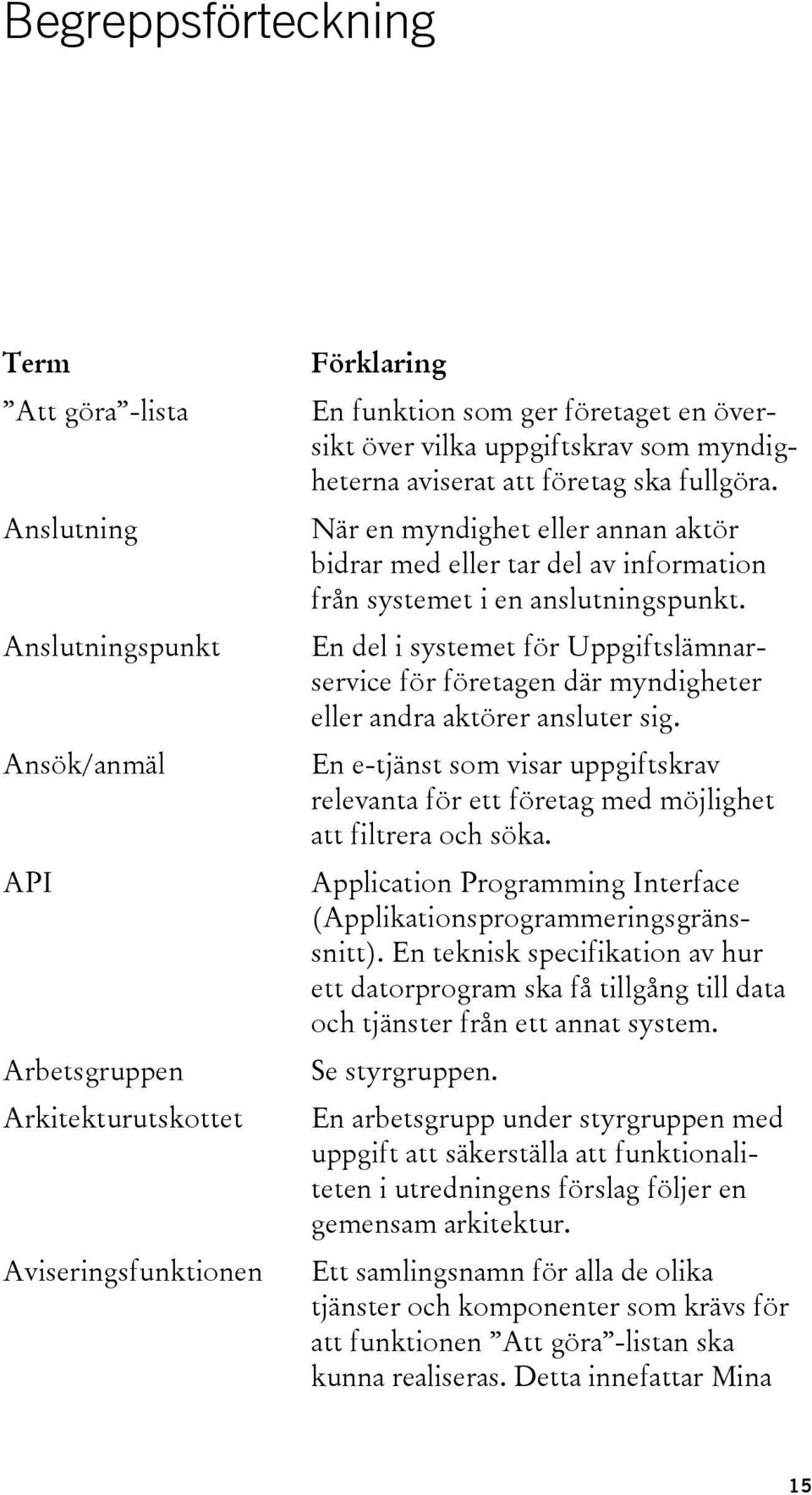 En del i systemet för Uppgiftslämnarservice för företagen där myndigheter eller andra aktörer ansluter sig.