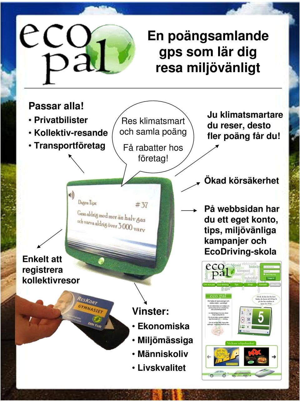 Ju klimatsmartare du reser, desto fler poäng får du!