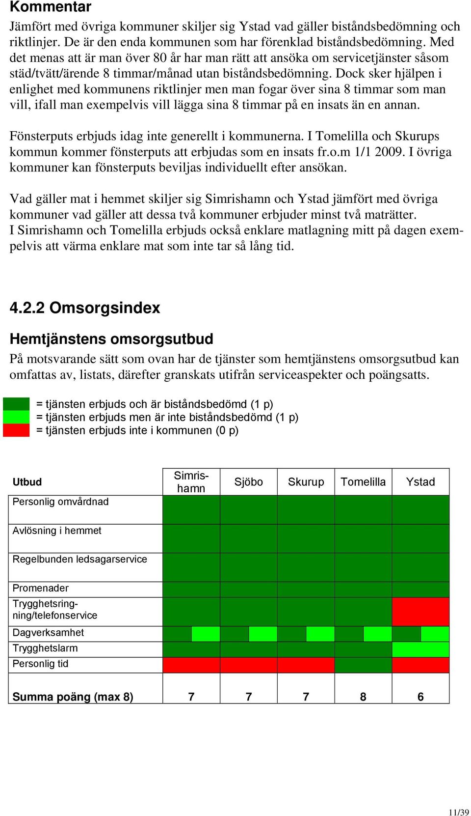 Dock sker hjälpen i enlighet med kommunens riktlinjer men man fogar över sina 8 timmar som man vill, ifall man exempelvis vill lägga sina 8 timmar på en insats än en annan.