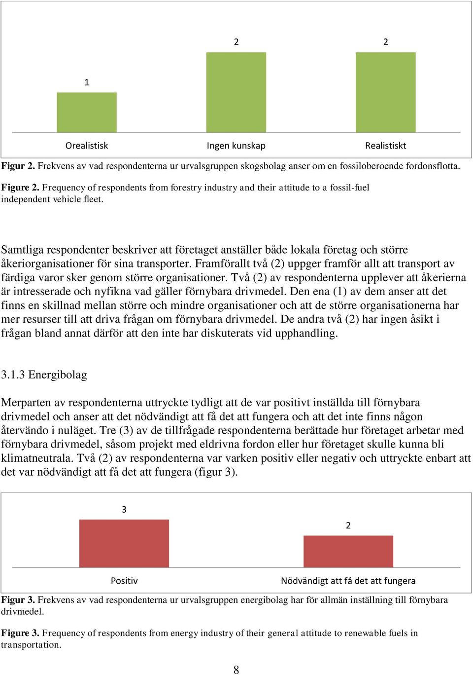 Samtliga respondenter beskriver att företaget anställer både lokala företag och större åkeriorganisationer för sina transporter.