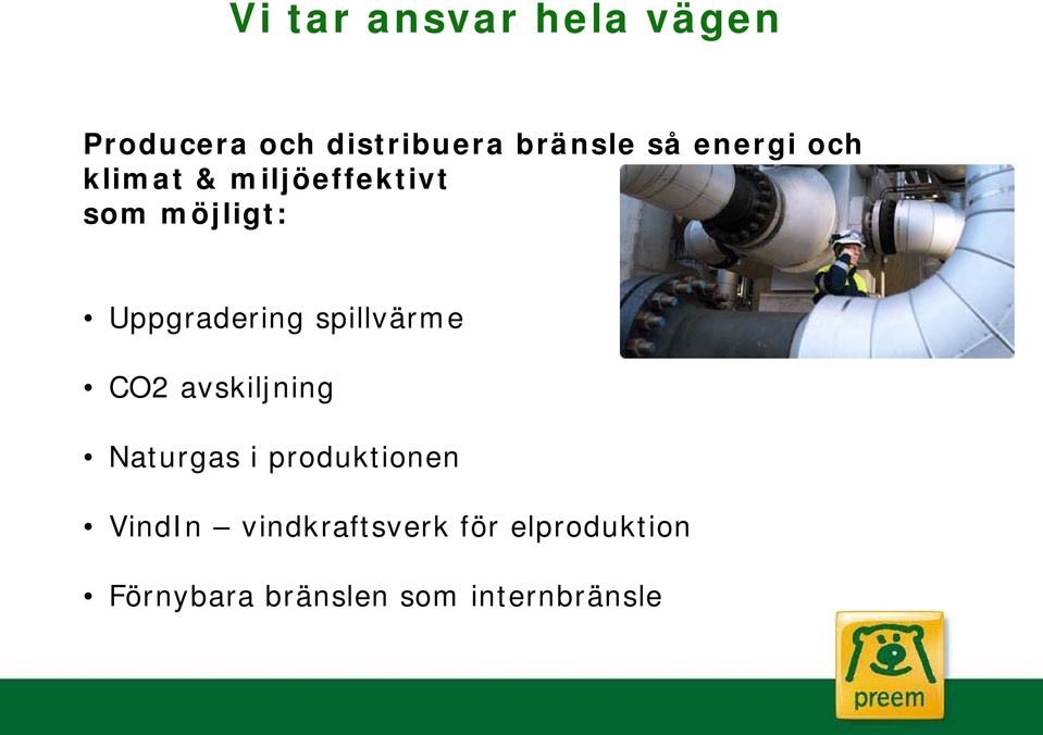 spillvärme CO2 avskiljning Naturgas i produktionen VindIn