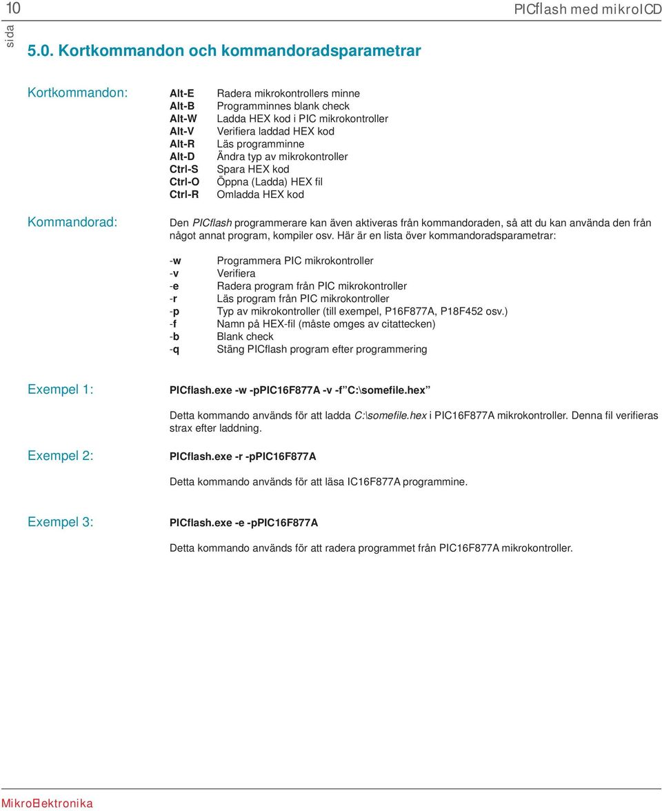 programmerare kan även aktiveras från kommandoraden, så att du kan använda den från något annat program, kompiler osv.